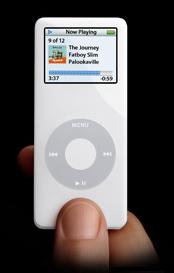 the iPod nano in white